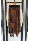 Kemerli Etnik Desen Etek Camel