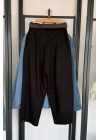 Kemerli Keten Pantolon Siyah