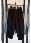 Kemerli Keten Pantolon Siyah