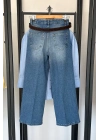 Kemerli Wide Leg Jean Mavi