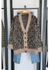 Koshkina Leopar Desenli Hırka