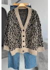 Koshkina Leopar Desenli Hırka