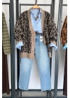 Koshkina Leopar Desenli Hırka