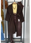 Kuşaklı Oversize Hırka Kahverengi