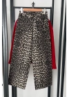 Leopar Desen Denim Jean Kahve-Krem