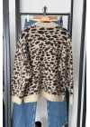Leopar Desen Hırka Taş