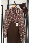 Leopar Desen Şifon Bluz Leopar