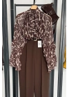 Leopar Desen Şifon Bluz Leopar