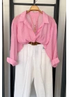 Luna Oversize Gömlek Pembe