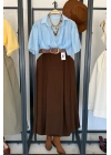 Maxi Kemerli Etek