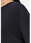 Modal Düz Tshirt Füme