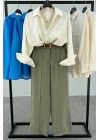 Front Stitched Wide Leg Trousers