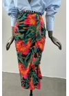 Frilled Floral Skirt
