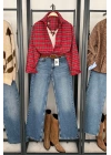 Oversize Ekose Gömlek Kırmızı