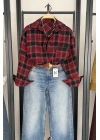 Oversize Oduncu Gömlek Kırmızı