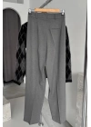 Palazzo Fabric Trousers Gri