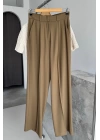 Palazzo Fabric Trousers Haki