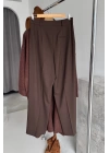 Palazzo Fabric Trousers Kahverengi