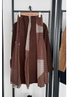 Patchwork Bohem Etek Kahverengi