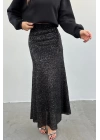 Sequined Maxi Skirt / Black