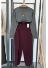 Pensli Pantolon Bordo