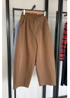 Pileli Bagy Pantolon Camel