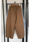Pileli Bagy Pantolon Camel