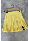 Pileli Mini Etek Sarı