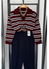 Polo Yaka Kazak Bordo