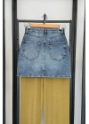 Premıum Denim Etek Mavi
