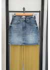 Premıum Denim Etek Mavi