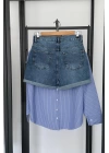 Premium High Waist Denim Shorts Mavi