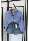 Premium High Waist Denim Shorts Mavi