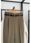 Premıum Kemerli Havuç Fit Pantolon Yeşil