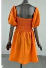 Princess Collar Orange Dress