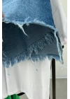 Tasseled Jean Short Skirt