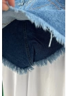 Tasseled Jean Short Skirt