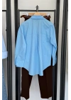 Regular Fit Poplin Gömlek Açık Mavi