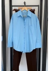Regular Fit Poplin Gömlek Açık Mavi