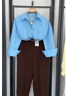 Regular Fit Poplin Gömlek Açık Mavi
