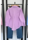 Regular Fit Poplin Gömlek Lila