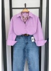 Regular Fit Poplin Gömlek Lila