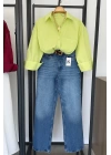 Regular Fit Poplin Gömlek Yeşil