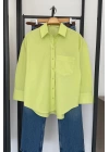 Regular Fit Poplin Gömlek Yeşil