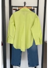 Regular Fit Poplin Gömlek Yeşil
