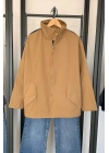 Relaxed Fit Fermuarlı Parka Camel