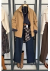 Relaxed Fit Fermuarlı Parka Camel