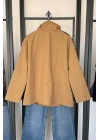 Relaxed Fit Fermuarlı Parka Camel
