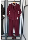 Şal Yaka Kloş Ceket Bordo