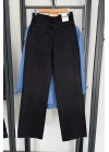Straight Fit Taşlı Jean Siyah